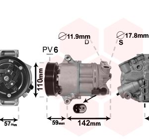 Compresor climatizare FIAT TIPO limuzina (356_, 357_) 1.6 D (356SXG1B) diesel 120 cai VAN WEZEL 0100K133