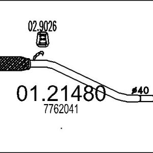 Racord evacuare FIAT PANDA (141_) 900 benzina 40 cai MTS 01.21480