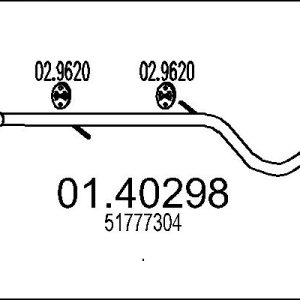 Racord evacuare FIAT 500 (312_) 1.3 D Multijet (312AXB1A) diesel 75 cai MTS 01.40298