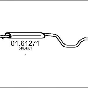 Toba esapament finala FIAT QUBO (225_) 1.4 (225AXA1A) benzina 73 cai MTS 01.61271