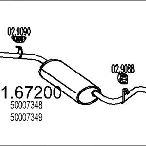 Toba esapament finala FIAT FIORINO (147_) 1.3 benzina 67 cai MTS 01.67200