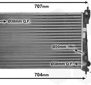 Radiator racire motor FIAT DOBLO Cargo (263_) 1.4 benzina 120 cai VAN WEZEL 17002312