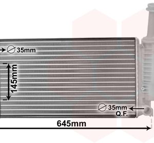 Radiator racire motor FIAT PANDA Caseta/ Hatchback (169_) 1.1 (169CXA1A) benzina 54 cai VAN WEZEL 17002335