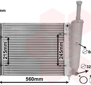Radiator racire motor FIAT PANDA (312_, 319_) 1.2 (312PXA1A) benzina 69 cai VAN WEZEL 17002345