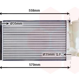 Radiator racire motor FIAT PANDA Caseta/ Hatchback (169_) 1.1 (169CXA1A) benzina 54 cai VAN WEZEL 17002368