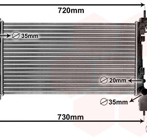 Radiator racire motor FIAT QUBO (225_) 1.3 D Multijet (225AXE1A, 225CXE1A, 225AXH1A, 225AXL1A,... diesel 95 cai VAN WEZEL 17002385