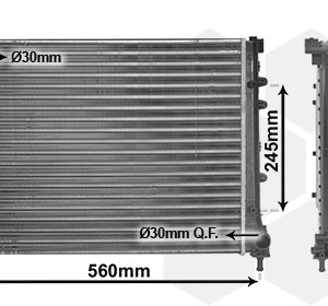 Radiator racire motor FIAT PANDA VAN (312_, 519_) 0.9 Natural Power (312DXG1A) Benzina/Gaz metan (GNC) 86 cai VAN WEZEL 17002387