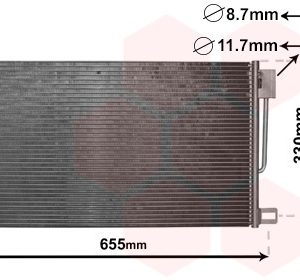 Condensator climatizare FIAT QUBO (225_) 1.3 D Multijet (225AXE1A, 225CXE1A, 225AXH1A, 225AXL1A,... diesel 95 cai VAN WEZEL 17005314