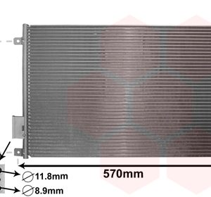 Condensator climatizare FIAT 500 (312_) 0.9 (312AXG1A, 312.AXG11) benzina 86 cai VAN WEZEL 17005347