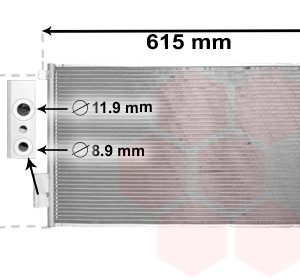 Condensator climatizare FIAT 500L (351_, 352_) 1.4 (199LYB1B) benzina 95 cai VAN WEZEL 17005412