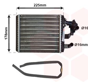 Schimbator caldura incalzire habitaclu FIAT PANDA (141_) 1000 4x4 benzina 44 cai VAN WEZEL 17006102