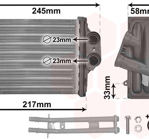 Schimbator caldura incalzire habitaclu FIAT PANDA Caseta/ Hatchback (169_) 1.1 (169CXA1A) benzina 54 cai VAN WEZEL 17006304