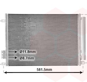 Condensator climatizare FIAT 500 (312_) 0.9 (312AXG1A, 312.AXG11) benzina 86 cai VAN WEZEL 17015700