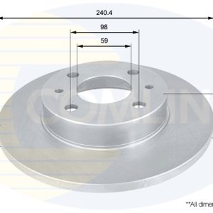 Disc frana FIAT PANDA (169_) 1.3 D Multijet (169.AXC1A) diesel 70 cai COMLINE ADC1801