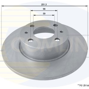 Disc frana FIAT CROMA (154_) 2500 D diesel 75 cai COMLINE ADC1809