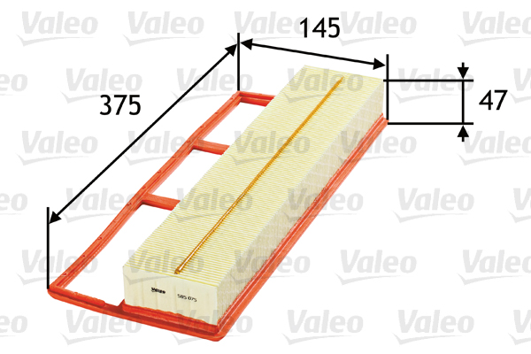 Filtru aer FIAT DOBLO Cargo (263_) 1.3 D Multijet diesel 90 cai VALEO 585075