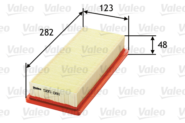 Filtru aer FIAT PANDA Caseta/ Hatchback (169_) 1.1 (169CXA1A) benzina 54 cai VALEO 585081