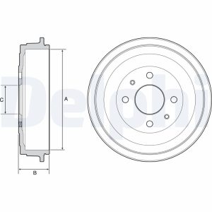 Tambur frana FIAT PANDA (312_, 319_) 0.9 Natural Power (312PXN1A) Benzina/Gaz metan (GNC) 80 cai DELPHI BF528