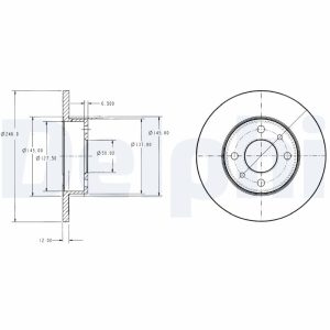 Disc frana FIAT FIORINO Autoutilitara/limuzina spatioasa (146_) 1.7 TD diesel 63 cai DELPHI BG2313