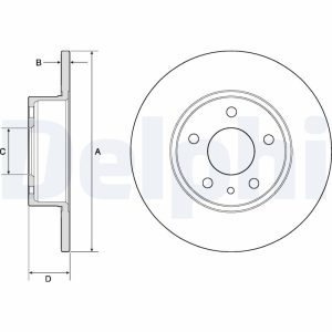 Disc frana FIAT CROMA (154_) 2500 D diesel 75 cai DELPHI BG2386