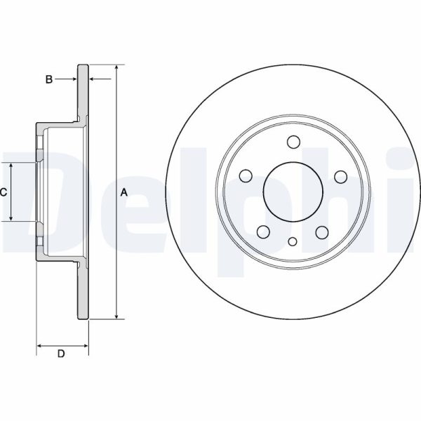 Disc frana FIAT CROMA (154_) 2500 D diesel 75 cai DELPHI BG2386