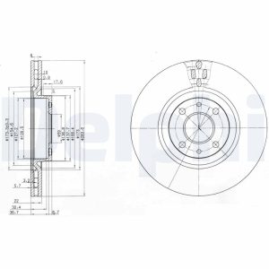 Disc frana FIAT CROMA (154_) 2500 V6 benzina 162 cai DELPHI BG2407