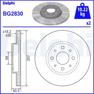 Disc frana FIAT TIPO (160_) 1.6 i.e. benzina 90 cai DELPHI BG2830