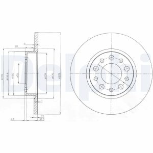 Disc frana FIAT 500X (334_) 1.0 (334.AXN1B) benzina 114 cai DELPHI BG3994