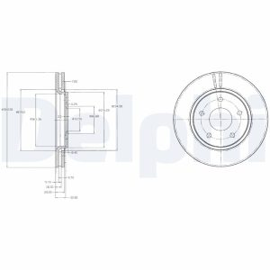 Disc frana FIAT FREEMONT (345_) 2.0 JTD 4x4 diesel 163 cai DELPHI BG4212