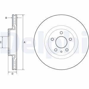 Disc frana FIAT 500L (351_, 352_) 0.9 (199LYC1B) benzina 105 cai DELPHI BG4654C