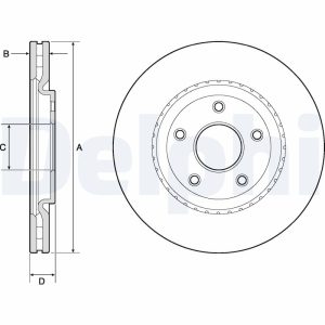 Disc frana FIAT FREEMONT (345_) 2.0 JTD 4x4 diesel 163 cai DELPHI BG4759C