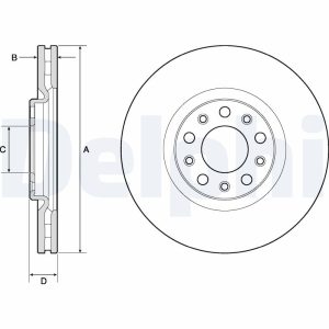 Disc frana FIAT 500X (334_) 1.3 (334.AXR11) benzina 150 cai DELPHI BG4763C