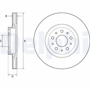 Disc frana FIAT TIPO combi (356_, 357_) 1.5 T4 Hybrid benzina/elector 131 cai DELPHI BG4797C