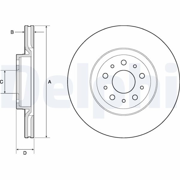 Disc frana FIAT TIPO combi (356_, 357_) 1.5 T4 Hybrid benzina/elector 131 cai DELPHI BG4797C