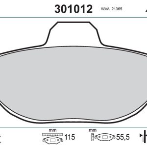 Placute frana FIAT PANDA Caseta/ Hatchback (169_) 1.1 (169CXA1A) benzina 54 cai VALEO 301012