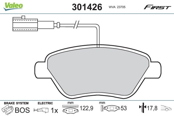 Placute frana FIAT PANDA (169_) 1.2 4x4 (169.AXB2A) benzina 60 cai VALEO 301426