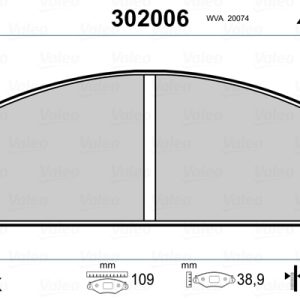 Placute frana FIAT 124 Spider (124_) 1500 Sport (BS) benzina 90 cai VALEO 302006