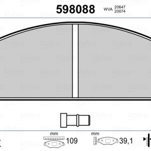 Placute frana FIAT 124 Spider (124_) 1500 Sport (BS) benzina 90 cai VALEO 598088