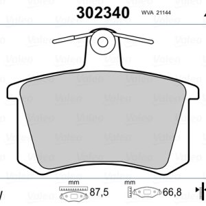 Placute frana FIAT CROMA (154_) 2500 TD (154.LL, 154.PL) diesel 115 cai VALEO 302340