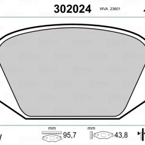 Placute frana FIAT PANDA (169_) 1.2 (169AXF2A, 169AXF1A) benzina 69 cai VALEO 302024