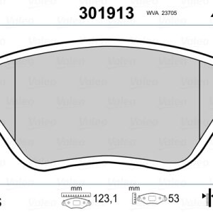 Placute frana FIAT 500 C (312_) 1.4 (312CXC1B, 312AXC1B) benzina 100 cai VALEO 301913