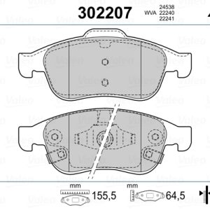 Placute frana FIAT 500X (334_) 1.0 (334.AXN1B) benzina 114 cai VALEO 302207