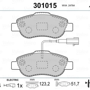Placute frana FIAT PANDA (169_) 1.2 4x4 (169.AXB2A) benzina 60 cai VALEO 301015