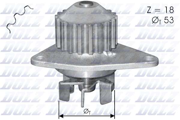 Pompa de apa FIAT FIORINO microbus (225_) 1.4 (225BXA1A) benzina 73 cai DOLZ C114