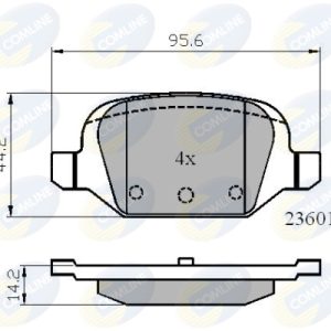 Placute frana FIAT PANDA (169_) 1.2 (169AXF2A, 169AXF1A) benzina 69 cai COMLINE CBP01026