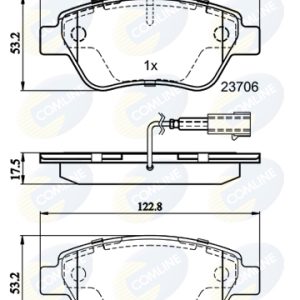 Placute frana FIAT QUBO (225_) 1.3 D Multijet (225AXG1A, 225CXG1A, 225AXG11, 225CXG11) diesel 80 cai COMLINE CBP11037