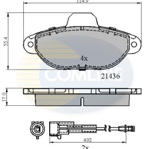 Placute frana FIAT PANDA Caseta/ Hatchback (169_) 1.1 (169CXA1A) benzina 54 cai COMLINE CBP2509
