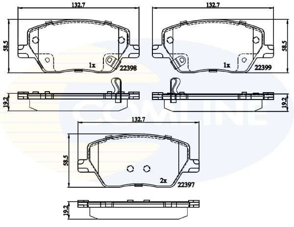 Placute frana FIAT TIPO hatchback (356_, 357_) 1.0 (357HXN1A) benzina 101 cai COMLINE CBP32324