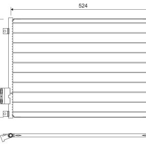 Condensator climatizare FIAT 500 (312_) 0.9 (312AXG1A, 312.AXG11) benzina 86 cai VALEO 814155