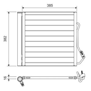 Condensator climatizare FIAT 500X (334_) 1.3 D Multijet (334AXH1A) diesel 95 cai VALEO 822639